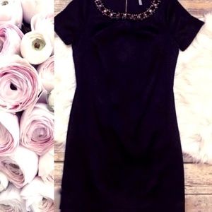 Halo Snakeskin Mini Dress with Beaded Neckline